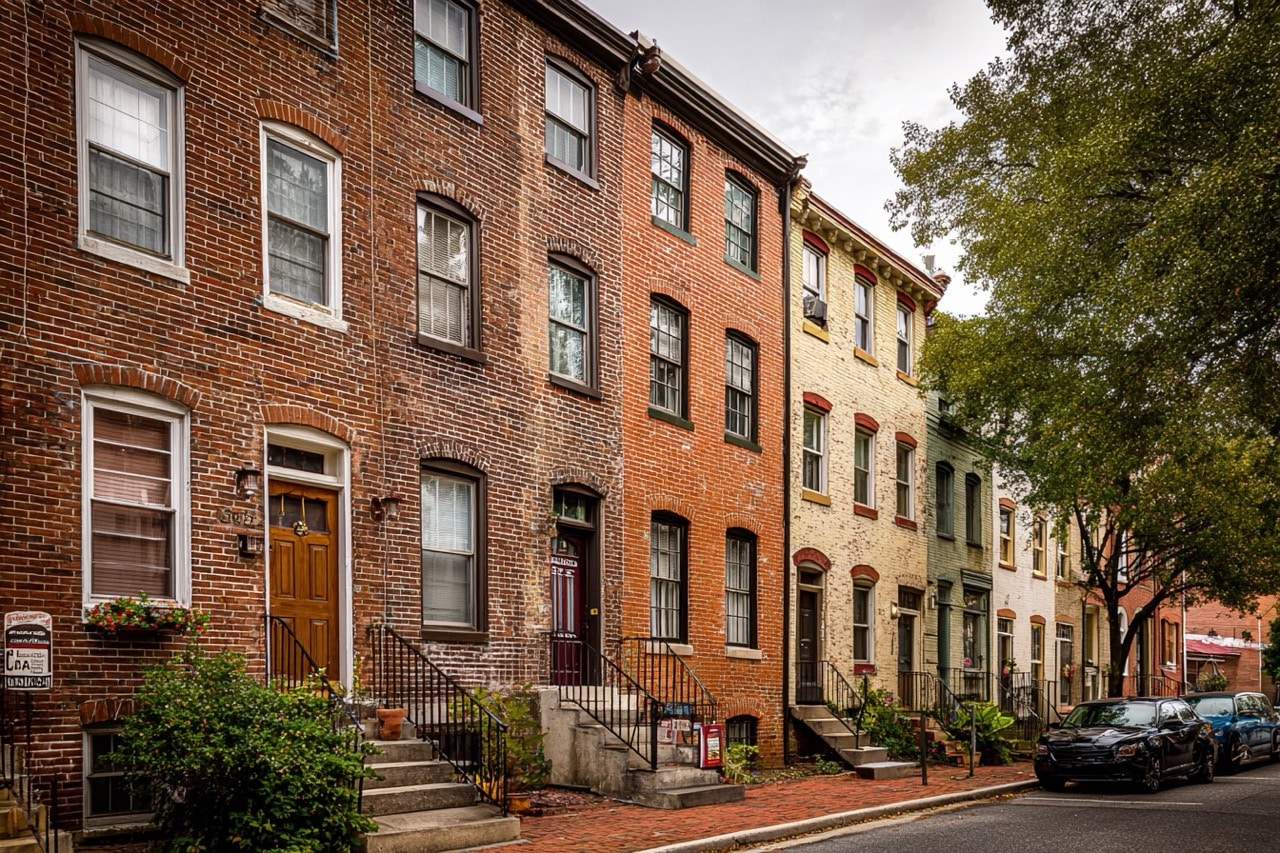 Maryland townhouse representing marital property division during divorce