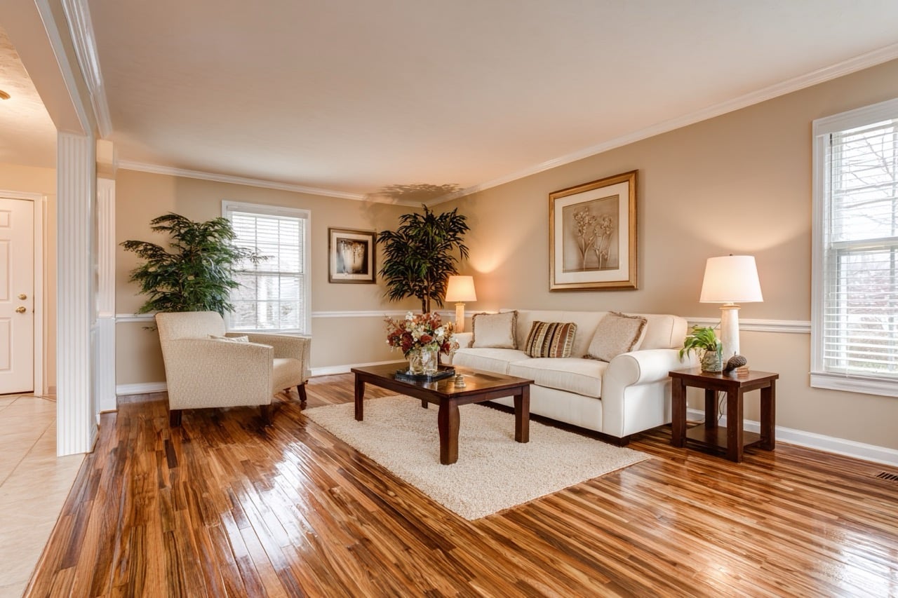 Staged Maryland home prepared for foreclosure sale