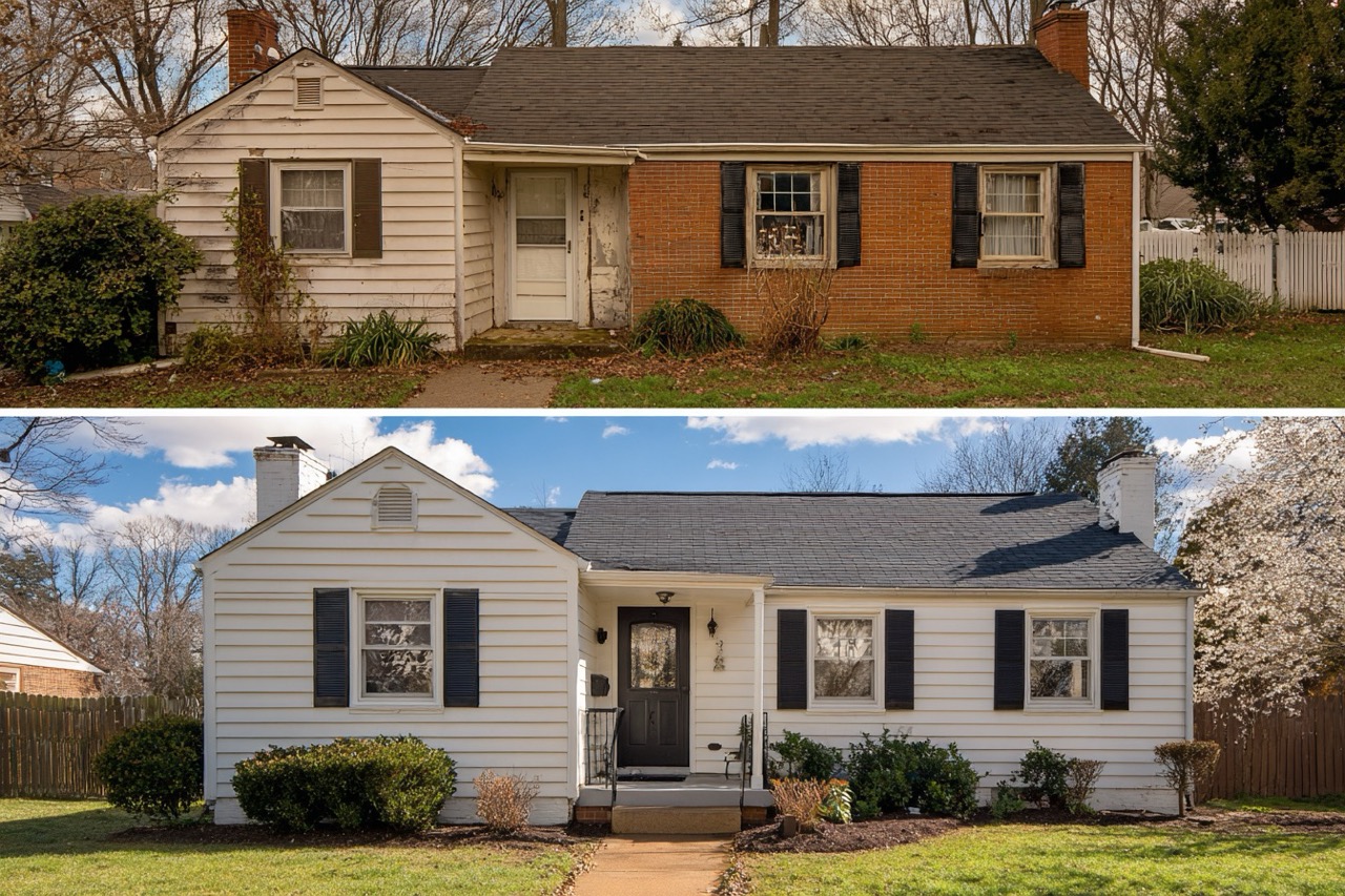 Maryland property transformation after hoarder house cleanup