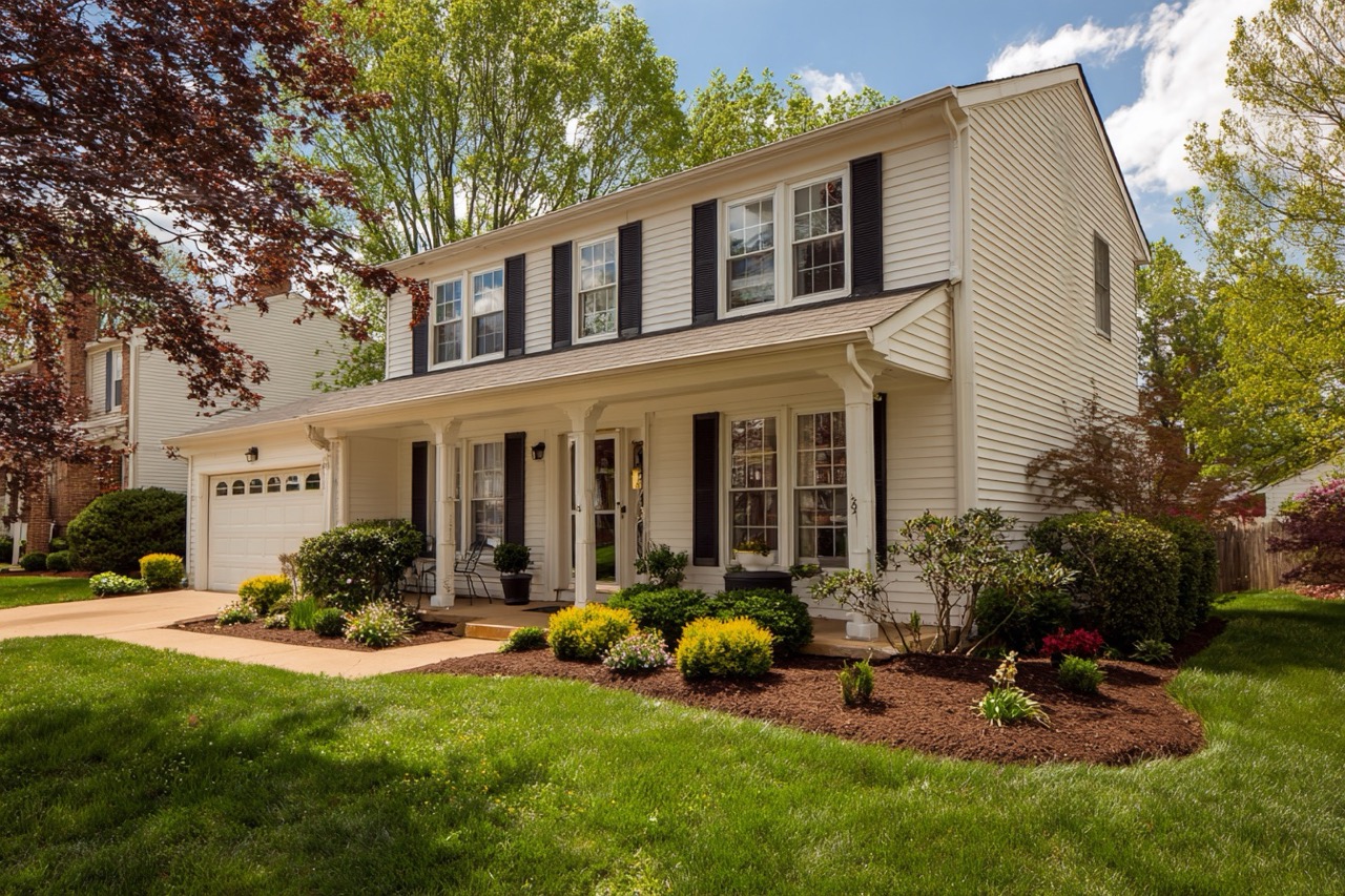 Maryland rental property exterior with improved curb appeal and landscaping