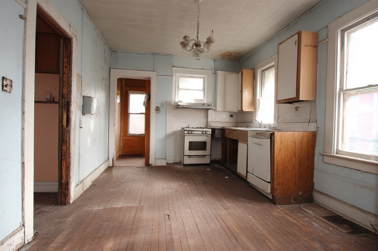 Maryland rental property interior showing basic repairs and staging preparation